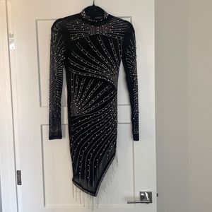 Pearl and diamond mesh dress - Size small